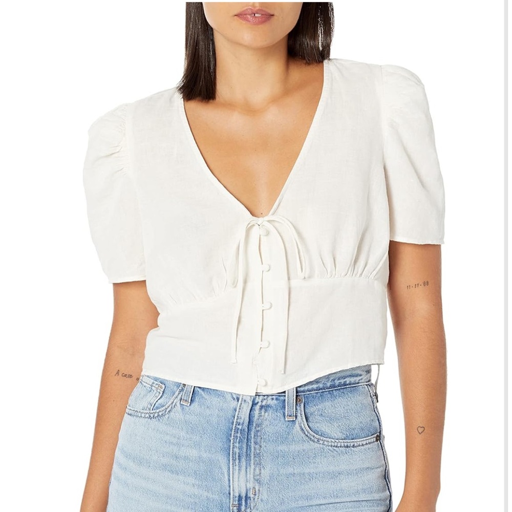 Levi's Luisa Puff Sleeve Blouse in White